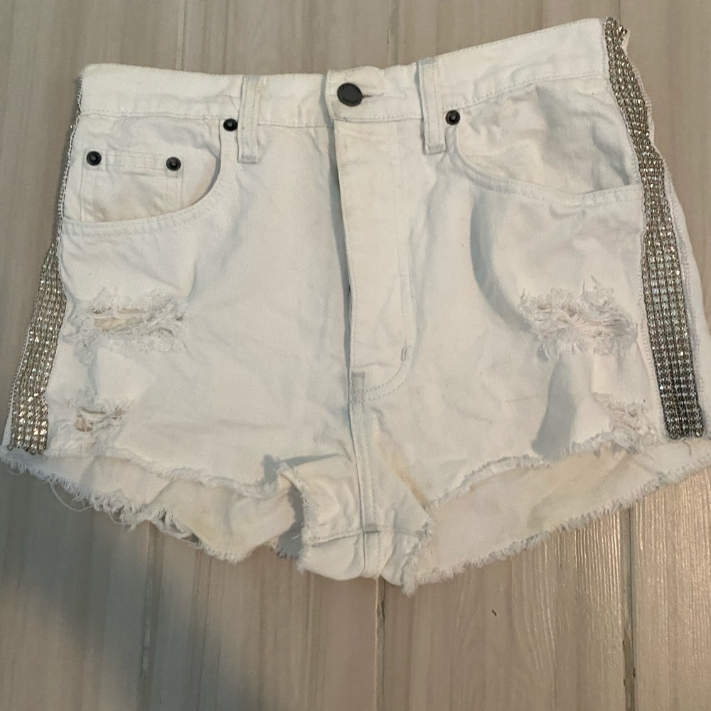 Carmar Embelllished Jean Shorts